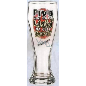 Nekupto Geschenke mit Humor Biergläser humorvoll Bier ist nicht nur ein Getränk, es ist eine lebenslange Liebe von 0,6 l