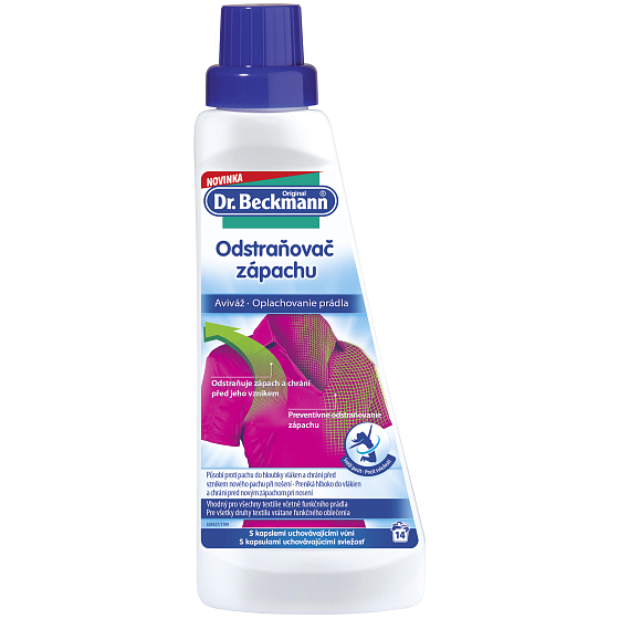 Dr. Beckmann Geruchsentferner, Weichspüler für alle Arten von Textilien 14 Anwendungen 500 ml