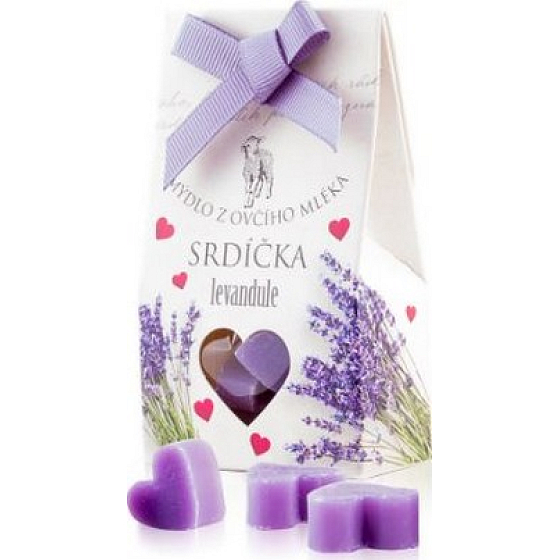 NeoCos Lavendel Schaf Milch Seifenherzen 6 x 2 g