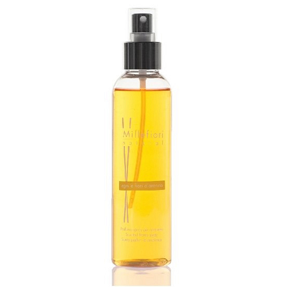 Millefiori Milano Natural Legni und Fiori d'Arancio - Holz- und Orangenblüten Home Spray Geruchsabsorber 150 ml