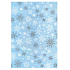 Ditipo Geschenkpapier 70 x 200 cm Weihnachtsluxus - hellblaue silberne Schneeflocken