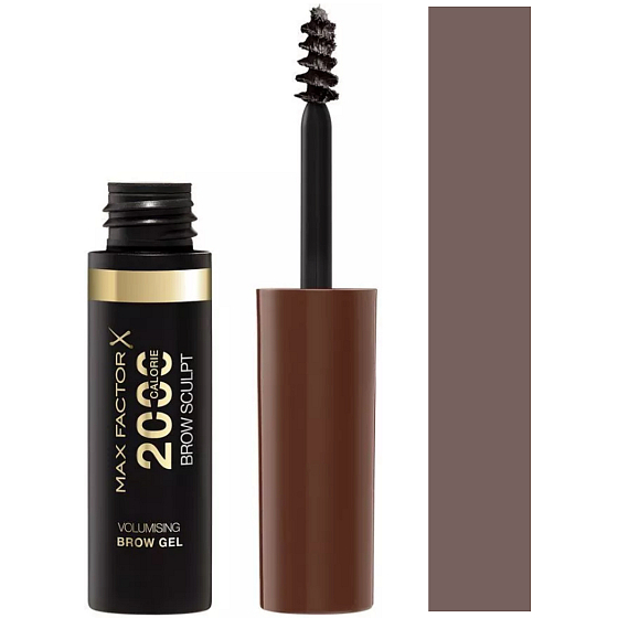 Max Factor 2000 Calorie Brow Sculpt Augenbrauen-Mascara mit Ölen und Fasern zur Belebung 004 Black Brown 4,5 ml