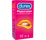 Durex Pleasuremax Kondom mit Rippen und Vorsprüngen zur Stimulation der Nennbreite beider Partner: 56 mm 12 Stück