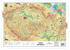 Ditipo Karte Tschechische Republik physisch / Regionen A3