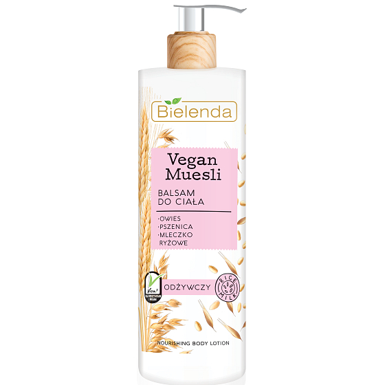 Bielenda Vegan Muesli Weizen + Hafer + Reismilch nährende Körpermilch 400 ml