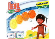 Dr. Devil Lemon Fresh Push Pull WC-Block ohne Korb 4 x 20 g