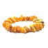 Bernstein Baltischer Honig / Gold Armband elastisch gehackt natürlich, 16 - 17 cm, steifes Sonnenlicht