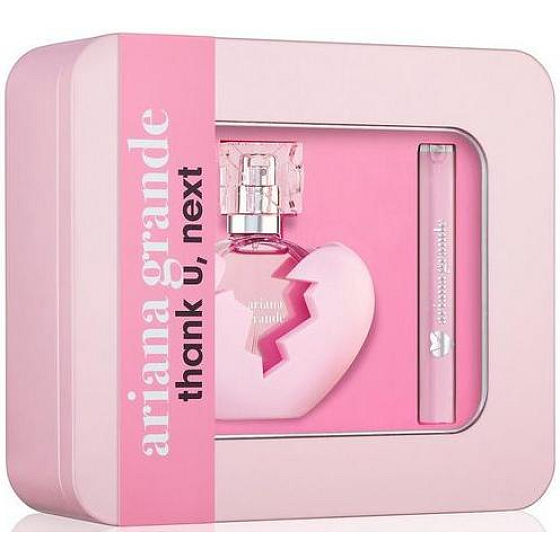 Ariana Grande Thank U, Next Eau de Parfum 30 ml + Eau de Parfum 10 ml Miniatur, Geschenkset für Frauen