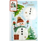 Albi Faltbare Weihnachtskarte 3D Schneemann 11,5 x 17 cm