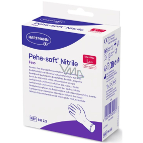 Hartmann Peha-soft Fino Nitril jednorázové ochranné rukavice, velikost L 10 kusů Hartmann Peha-soft Fino Nitril jednorázové ochranné rukavice, velikost L 10 kusů