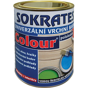Sokrates Colour pololesk universale Deckfarbe für Holz und Metall, 0840 rotbraun, 0,7 kg