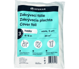 Spokar Abdeckfolie zum Malen, 5 µ, 20 m², 4 × 5 m, 3 Stück