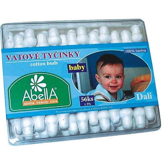 Abella Baby Wattestäbchen 56 Stück