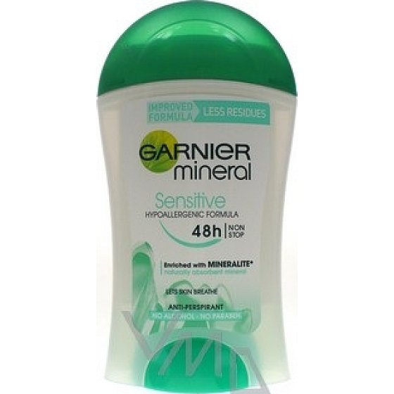 Garnier Mineral Sensitive Antitranspirant Deodorant Stick für Frauen 40 ml