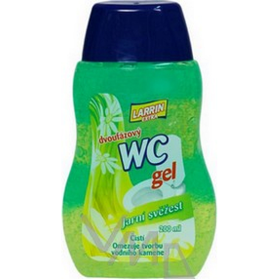 Larrin Extra Spring Frische Zweiphasen-Toilettengel mit einem 200 ml Vorhang