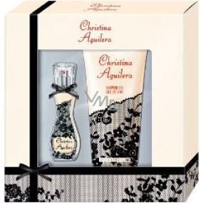 Christina Aguilera Signature parfümiertes Wasser für Frauen 15 ml + Duschgel 150 ml, Geschenkset