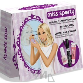 Miss Sports Mascara 8 ml + Lipgloss 9 ml + Nagellack 8 ml, Kosmetikset