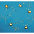 Kette mit Flaschen und Perlen Gold 120 cm 1 Stück