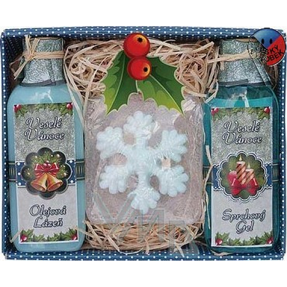 Böhmen Geschenke Aqua Minerals Duschgel 100 ml + Bad 100 ml + Seife 70g Frohe Weihnachten, Kosmetikset