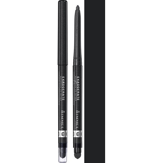 Rimmel London Exaggerate automatischer wasserfester Augenstift 263 Starlit Black 0,28 g