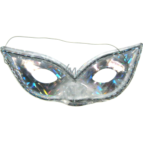 Silber Hologramm Katzenaugen Maske für Erwachsene geeignet
