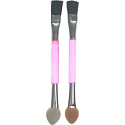 Zweiseitiger Applikator für Lidschatten, Schaumstoff/Pinsel, 7,5 cm, 2 Stück