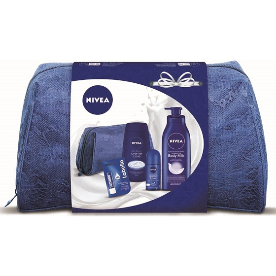 Nivea Creme Care Duschgel 250 ml + Antitranspirantball Protect & Care 50 ml + Körperlotion 400 ml + Labello Lip Balm 4,8 g, Kosmetikset