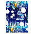 Ditipo Geschenkpapier 70 x 200 cm Weihnachten Luxus blau Silber Ornamente