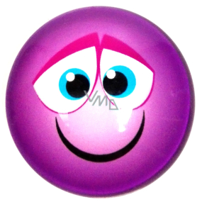 Nekupto Magnet Emoji Smiley Rad lila 4 cm