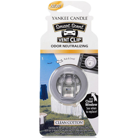 Yankee Candle Clean Cotton - Klammer mit sauberem Baumwollduft zur Belüftung