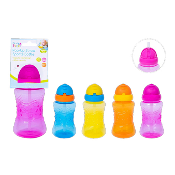 First Step 6+ Flasche mit Strohhalm für Kinder Orange 310 ml