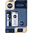 Nivea Men Skin Diver Sensitives Duschgel 250 ml + Schwarz & Weiß Unsichtbar Frisches Antitranspirant-Spray 150 ml + Creme 30 ml, Kosmetikset