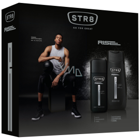 Str8 Rise parfümiertes Deodorantglas für Männer 75 ml + Duschgel 250 ml, Kosmetikset