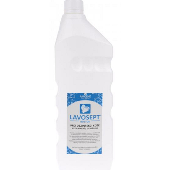 Lavosept Lemon Hautdesinfektionslösung für den professionellen Gebrauch mehr als 75% Alkohol 1 Liter flache Flasche