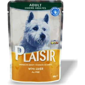 Plaisir Hund mit Leber Komplettfutter für erwachsene Hunde Tasche 100 g