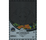 Anti-Stress entspannende schwarze Malbuch Tiere 21 x 30 cm, 4 Stück