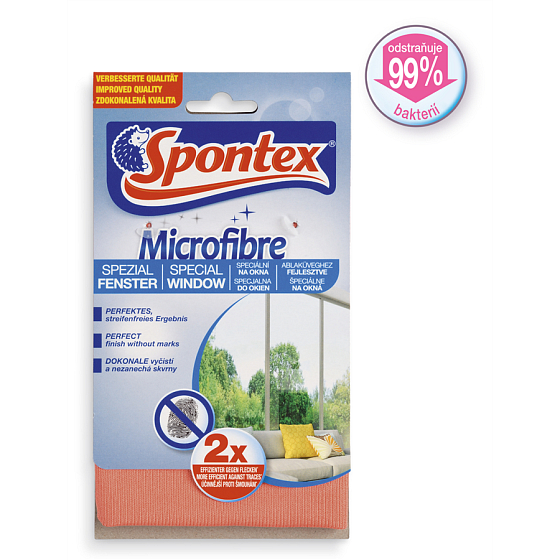 Spontex Microfibre Window Mikrofasertuch für Fenster 34 x 34 cm
