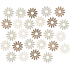 Holzblume beige-braun 2 cm 24 Stück