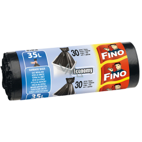 Fino Economy Müllbeutel schwarz, 8 µ, 35 Liter 59 x 60 cm, 30 Stück