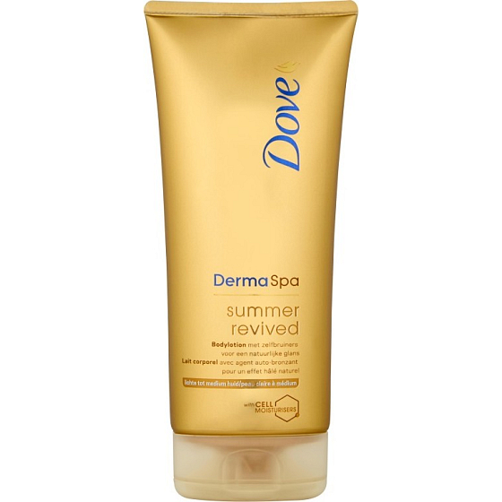 Dove Derma Spa Summer Revived Selbstbräuner getönte Körperlotion für helle bis mitteldunkle Haut 200 ml