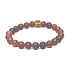 Turmalin mit königlichem Mantra Ohm-Armband elastischer Naturstein, Kugel 8 mm / 16-17 cm, Hüter der guten Laune
