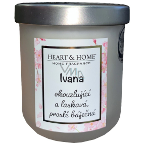 Heart & Home Frische Leinen Soja-Duftkerze mit dem Namen Ivana 110 g