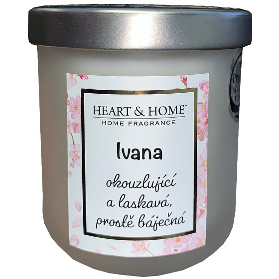 Heart & Home Frische Leinen Soja-Duftkerze mit dem Namen Ivana 110 g