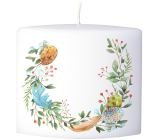 Emocio Frohe Ostern weiße Kerze Ellipse 120 x 55 x 95 mm