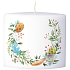 Emocio Frohe Ostern weiße Kerze Ellipse 120 x 55 x 95 mm