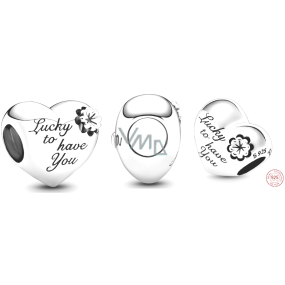 Charme Sterling Silber 925 Herz, Mutter, Klee, Perle auf Armband Familie Charme Sterling Silber 925 Herz, Mutter, Klee, Perle auf Armband Familie