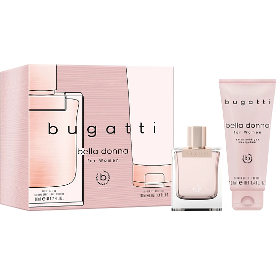 Bugatti Bella Donna Eau de Parfum 60 ml + Duschgel 100 ml, Geschenkset für Frauen