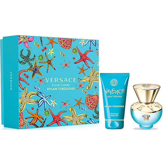 Versace Dylan Turquoise Eau de Toilette 30 ml + Körpergel 50 ml, Geschenkset für Frauen