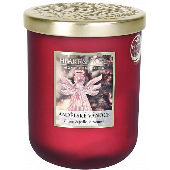 Heart & Home Engel Weihnachten Soja-Duftkerze groß brennt bis zu 75 Stunden 320 g