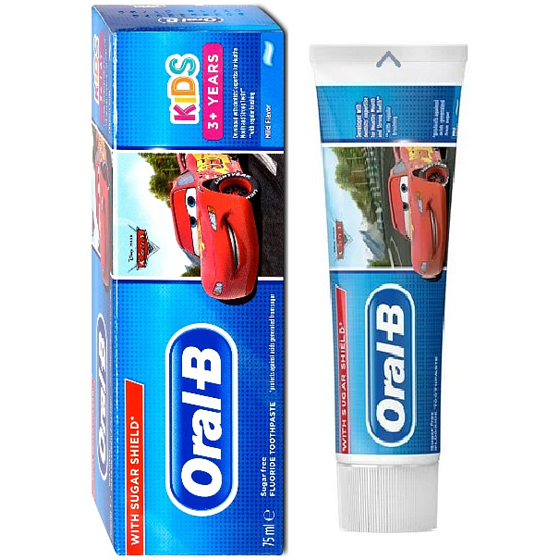 Oral-B Kids Frozen & Cars Zahnpasta mit mildem Geschmack für Kinder ab 3 Jahren 75 ml